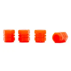GENERICO - Set Tapa De Pitón Para Llanta NEÓN Luminoso PVC Rojo 4Pcs