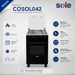 Sole - Cocina De Pie GLP 50Cm 4 Hornillas – COSOL042