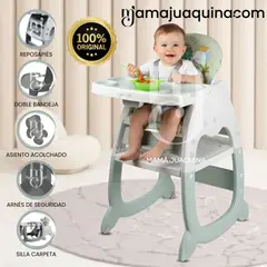 Baby - Silla de Comer Escritorio 2 en 1 «EY KITTY» Edición Exclusiva Green
