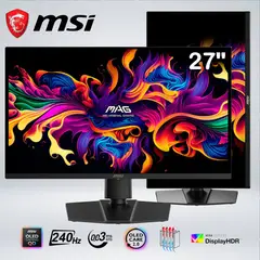 MSI - MONITOR GAMER MAG 271QP QD-OLED X24 WQHD 27 " 240hz 0.03ms HDR NVIDIA G-SYNC AMD FreeSynC