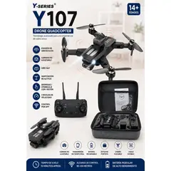 GENERICO - Drone Y107 con Cámara HD  Plegable y Fácil de Usar