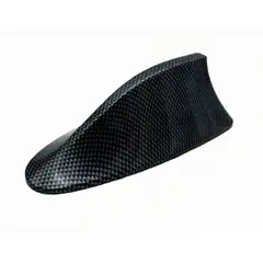 GENERICO - Antena Tipo Aleta De Tiburón Fibra De Carbono Negro Universal