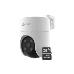 Ezviz - Cámara Inalámbrica WiFi PT H8C Para Exteriores Full Hd + MicroSD 64 GB - Ezviz