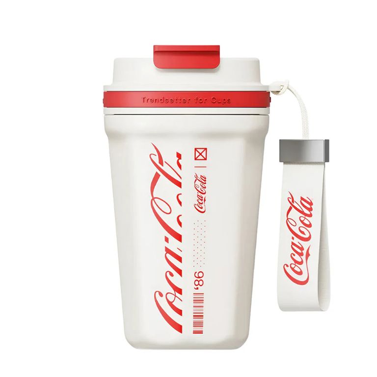 Termo GERM Rombo Coca Cola Blanco 550ml Acero Inoxidable