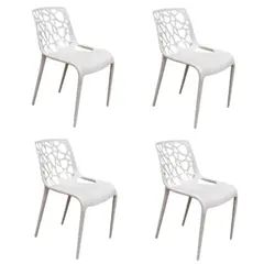 GENERICO - PACK Silla de Comedor Ginebra BLANCO