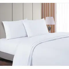 CASATEX - Juego de Sábanas 1.5 Plaza 100% Algodón con Bordado