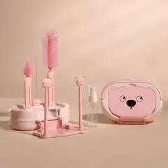 Baby - Set Limpiador de Biberones Portátil  Kit Completo de Limpieza