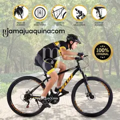 VELOX - Bicicleta Montañera Deportiva Aro 29 «Roma MTB II» Black & Yellow