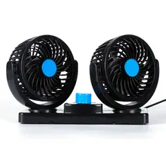 SEISA - Ventilador Para Auto 360° Turbo Giratorio 12v Potente Silencioso