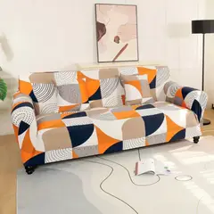 GENERICO - Funda Para Muebles De 2 asientos o 2 Cuerpos - Diseño Espiral Multicolor