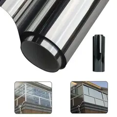 GENERICO - Vinil Espejo Brillante Rollo 60x200cm Lamina Espejo Ventana Negro