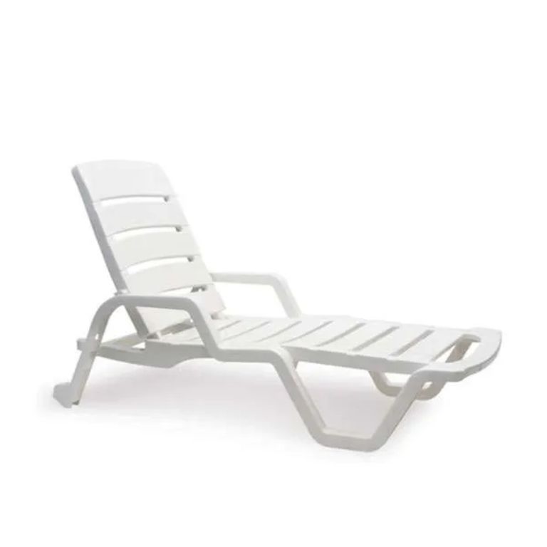Cama Soleadora Plástica REY Reyplast Cabo Blanco 191 cm con Respaldo Regulable - 006760