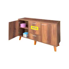 TEMEL - Aparador ROSE decorativo para sala Caramelo con Patas Vintage