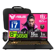 ASUS - Laptop Asus TUF Gaming F16 intel core i7-14650HX Nvidia 8GB RTX5050 Ram 16gb 1tb ssd 16″ wuxga 165Hz