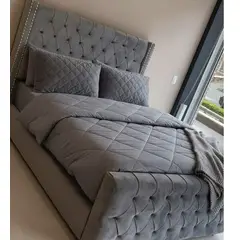 GENERICO - CAMA BOX TARIMA DECO GRIS KING