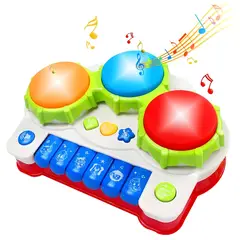 GENERICO - Batería Musical y Piano para Bebés Juguete Educativo con Luces y Sonidos