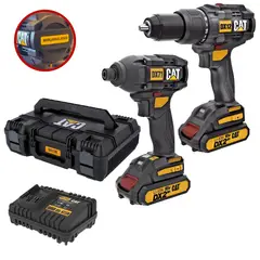 CAT - TALADRO PERCUTOR ATORNILLADOR DE IMPACTO 215Nm MEGACOMBO BRUSHLES 18V DXK201 CAT