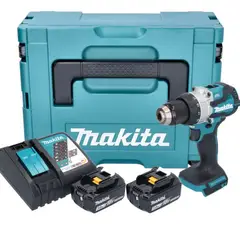 MAKITA - Taladro Percutor 1/2" 18V LXT BL 2 Bat y Carg Makita DHP489RFJ