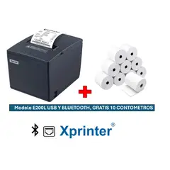 XPRINTER - Impresora ticketera termica 80mm USB BLUETOOTH XPRINTER y 10 Rollos