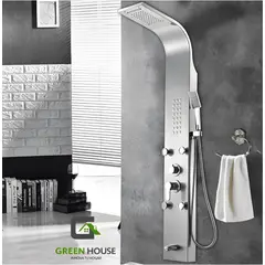 XM - COLUMNA DE DUCHA HIDROMASAJE CROMADO BRILLANTE  ACERO INOXIDABLE 4 HIDROJETH