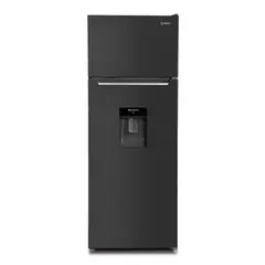 MIRAY - Refrigeradora RM-211HD 211L Top Freezer Black Inox con Sistema Eurofrío y Dispensador de Agua