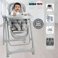 BABY - Silla de Comer Columpio 2 en 1 «IVONNY» Edición Especial Gray