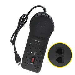 OPALUX - Estabilizador de voltaje 1200w 8 tomas con USB