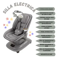 BABI - MECEDORA ELECTRICA TACTIL PARA BEBES CON CONTROL DIGITAL - NEGRO