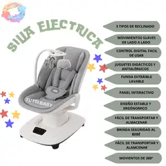 BABI - MECEDORA ELECTRICA TACTIL PARA BEBES CON CONTROL DIGITAL - GRIS