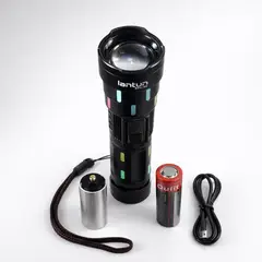GENERICO - LINTERNA SPC-98 LANTUN BATERIA DE 8800mAh RECARGABLE CON APADTADOR A PILAS