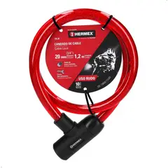 HERMEX - Cadena Hermex Cb-20 Candado Para Moto Espesor 20mm 12m