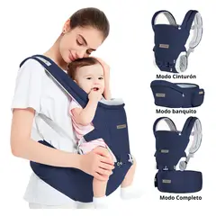 GENERICO - Canguro ergonómico multifuncional para Bebé Azul marino