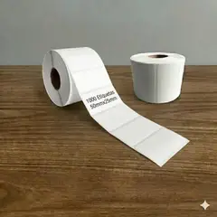 KALIPEL - Rollo 1000 Etiquetas Termicas Adhesivas 50mm x 25mm