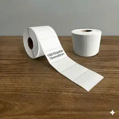 KALIPEL - Rollo 1000 Etiquetas Termicas Adhesivas 70mm x 40mm - Etiquetas