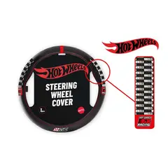 HOT WHEELS - Forro Cubre Volante Estilo Deportivo Universal Negro