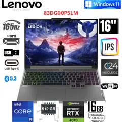 LENOVO - Lenovo 16″ WQXGA 165Hz Intel Core i9-14900HX 16GB RAM 512GB SSD NVIDIA GeForce RTX 4070 8GB