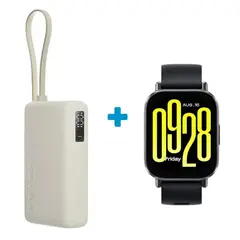 XIAOMI - Reloj Xiaomi Redmi Watch 5 Active Negro + Power Bank 67W 10000mah Beige