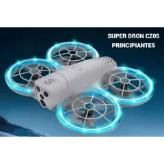 GENERICO - DRON CZ05 VERSIÓN PRINCIPIANTES CON LUCES LED CONTROL REMOTO Y ACCESORIOS COLOR BLANCO