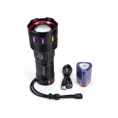 GENERICO - LINTERNA LANTUN LTG513 DE ALTA POTENCIA BATERIA DE 12000mAh CON ZOOM DE 5800M LUZ FUERTE