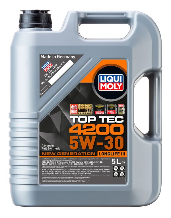 Aceite de Motor Top Tec 4200 Antidesgaste New Gen 5W-30 5LT