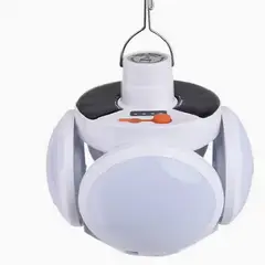 GENERICO - Foco Ahorrador recargable con energia solar portatil modelo pelota