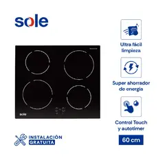 SOLE - ENCIMERA INDUCCIÓN ELÉCTRICO 60CM - SOLCO072