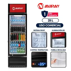 MIRAY - Conservadora Exhibidora Miray CMVE-205M 211 Litros