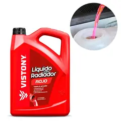 VISTONY - Refrigerante Liquido para Radiador Galón Rojo