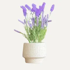 LAR DANIELSEN - Planta artificial con macetero tipo acampanado- Lavanda 37 cm.