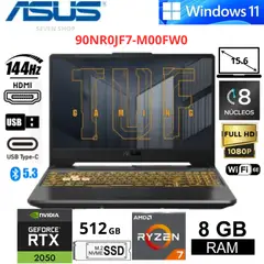 ASUS - Laptop Gamer ASUS TUF Gaming A15 FA506NFR 15.6" FHD Ryzen 7 7435HS 8GB RAM 512GB SSD RTX 2050 4GB