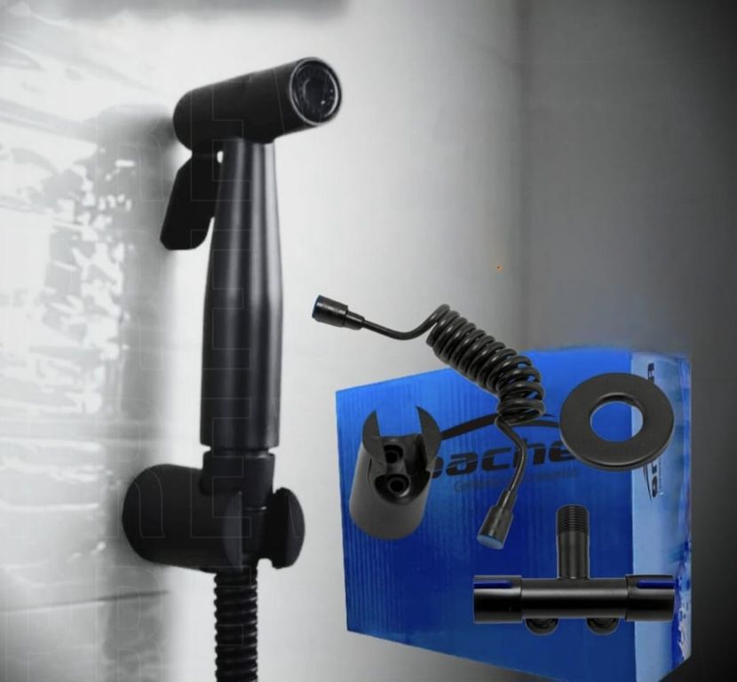 DUCHA BIDET CON DESVIADOR ACERO INOXIDABLE NEGRO MATE