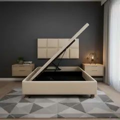 MUEBLES MACRUMO - Box Espacio Reforzado 15 Plz Color Person.+Cabecera Serena+2 almohadas