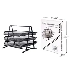 GENERICO - Organizador de Escritorio para Documentos Archivos Tipo Rejilla - 3 Niveles