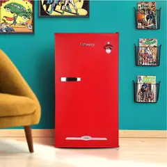 LIBERO - Frigobar Retro Libero Modelo LFB90R Retro Rojo de 90 L
